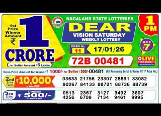  Nagaland Lottery Sambad Live 1pm 17 01 2026 Lottery Live