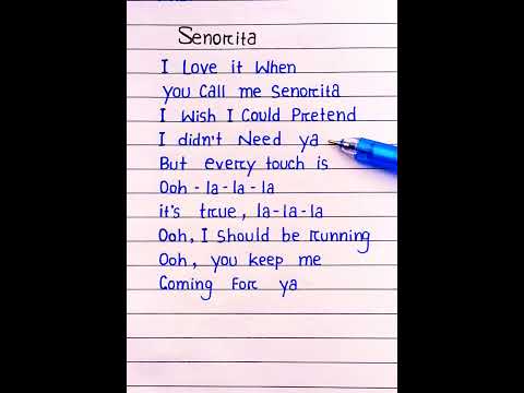 Señorita Lyrics Shawn Mendes Camila Cabello Lyrics Shorts