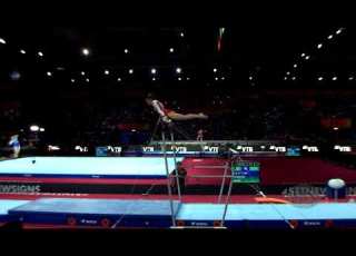  VIHROVA Elina LAT 2019 Artistic Worlds Stuttgart GER Qualifications Uneven Bars
