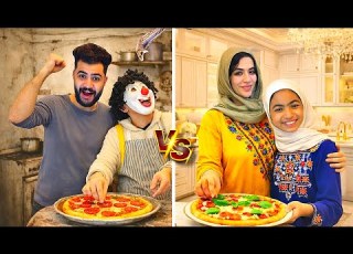  تحدي طبخ البيتزا بين الولاد وال الساحره المرعبه جاتلنا البيت جني في خطر
