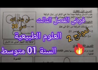 Third Term Exam In Natural Sciences For The First Year Of Middle School Model Number 2 May You