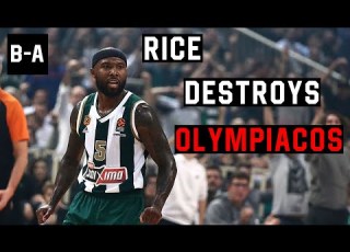 Rice DESTROYS Olympiacos With 41 POINTS Panathinaikos Olympiacos 99 93 06 12 2019