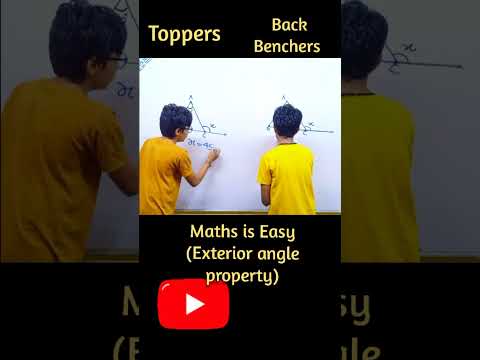 Topper Vs Back Bencher Exterior Angle Property Shorts Youtubeshorts Ashortaday Viralmaths Fun