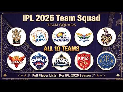 IPL 2026 Squad List Of All Teams Updated Players List