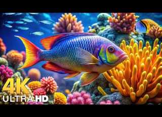  DREAM AQUARIUM 4K Marine Life Sea Animals And Coral Reef Beautiful Relaxing Music For Sleep 23