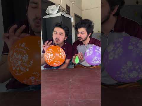 تعاون الأخوة بنفخ النفاخة حماس مو طبيعي