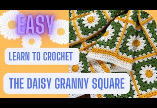 Daisy Granny Square EASY Beginner Crochet Tutorial Part 1