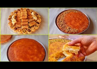 أول عزومة فى رمضان فى بيت حماتى وعملت ٣ صوانى كنافة بالكريمة وبالمرات وكنافه مشكله
