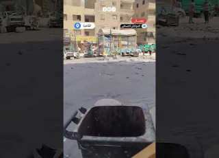 غرق شارع عبد الله رفاعي بالمرج في القاهرة بعد انفجار خط المياه