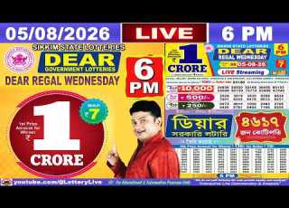 LIVE Lottery 6 00 PM Dear Sikkim State Lottery Live Draw Result 05 08 2026 Lottery Live