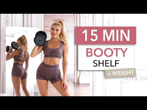 15 MIN BOOTY SHELF LIFT YOUR GLUTES Gym Style I Weight Booty Band