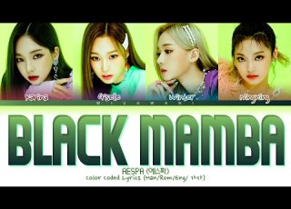 AESPA Black Mamba Lyrics 에스파 Black Mamba 가사 Color Coded Lyrics