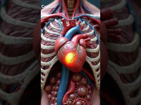دقات قلب الإنسان رسم بالذكاء الاصطناعي القلب النبض الدم صدر الإنسان الشرايين الأوعية الدموية