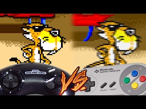 Sega Genesis Vs Super Nintendo Chester Cheetah Too Cool To Fool