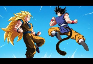 Goku Vs GT Goku Full Fight REMASTERED