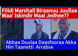 Fiildi Marshall Biraanuu Juullaa Waa Ee Iskindir Naggaa Maal Jedhan Ethioforumኢትዮፎረም