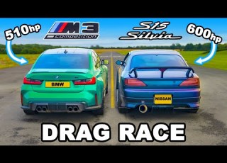 BMW M3 V 600hp Nissan Silvia S15 DRAG RACE