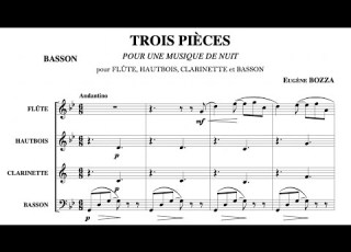 Eugène Bozza Trois Pièces Pour Une Musique De Nuit 1954