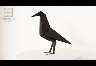 Origami Halloween Raven Crow Tavin Paper Crafts 1101 Oригами おりがみ Oριγκάμι 종이접기 Paper Crafts