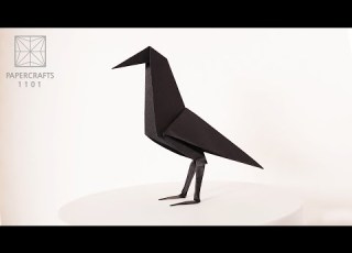 Origami Halloween Raven Crow Tavin Paper Crafts 1101 Oригами おりがみ Oριγκάμι 종이접기 Paper Crafts