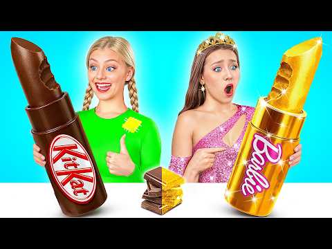 الغذاء الحقيقي مقابل الغذاء الشوكولاته التحدي حرب الطعام المضحكة Multi DO Challenge