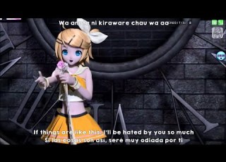  Project DIVA Full Romeo Cinderella Kagamine Rin Version English Romaji Spanish Subs