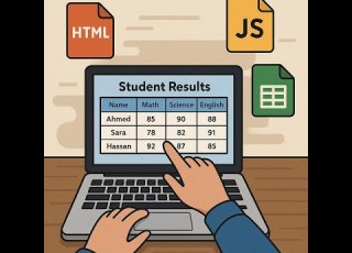 بناء نظام عرض نتائج الطلاب باستخدام HTML وJavaScript وجداول Google Sheets لاصحاب المواقع