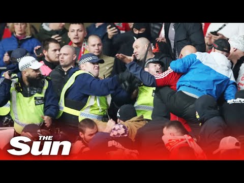 Hungary Fans Clash With Cops At Wembley Riot Hungary Fans Clash With Cops At Wembley Riot