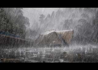 CAMPING IN THE HEAVY RAIN Setting Up A Tent In Heavy Rain RELAXING RAIN CAMPING IN LAKE 4K