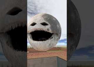 GIANT LABUBU THE MOON MOKE UP RAINBOW COLORFUL INTERNET MEMES SPARTAN KICKING BIG MAZE Garry S