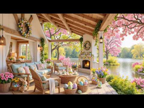 Happy Easter Relaxing Music Cozy Spring Vibes Fireplace Warmth Relaxing Spring For Work Rest