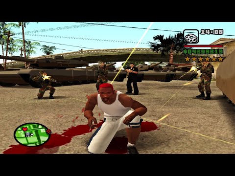 GTA San Andreas 100 6 Wanted Stars Without Tanks Full Game