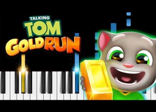  Talking Tom Gold Run Run Theme Piano Tutorial