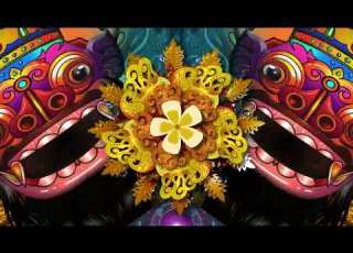  LED Bali Barong Mask Background VJ Loop Video No Copyright Video No Copyright Stock Video