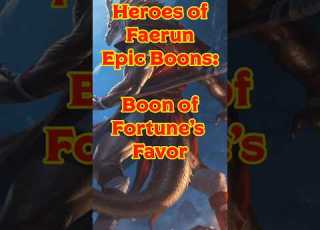  Heroes Of Faerun Epic Boons Boon Of Fortune S Favor