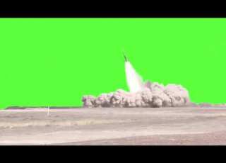  كروما خضراء انطلاق صاروخ حقيقي Green Chroma Real Rocket Launch