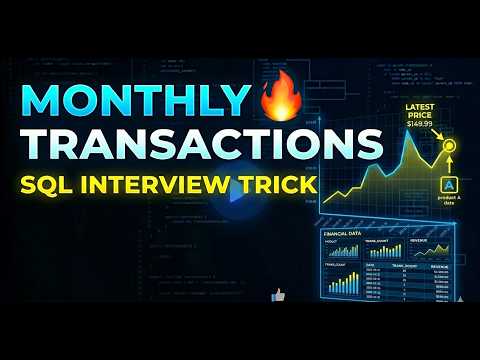 FAANG SQL Interview Question 7 Monthly Transactions SQL Aggregation Trick
