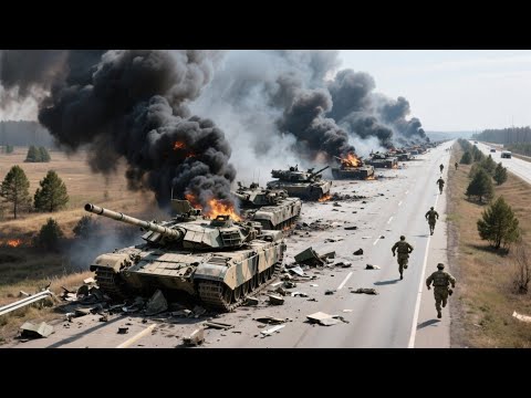 Heavy Losses A Convoy Of 100 US Tanks Was Destroyed By Russian Troops On The Border
