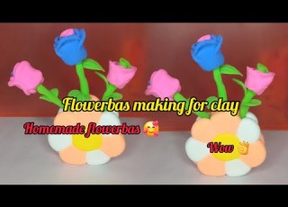 Clay Diya Cute Mini Flowerbas Baniachi Clay Mini Flowerbas