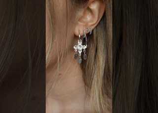 Silver Clay Boho Earrings