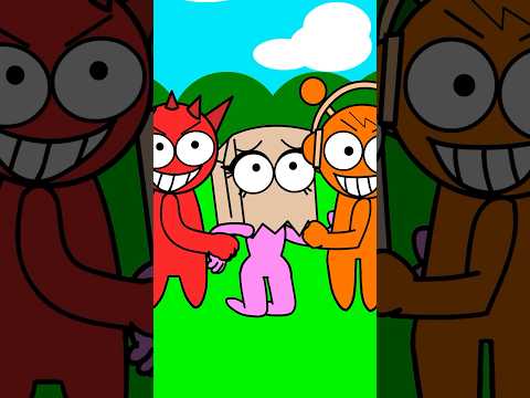 Sprunki Beautiful Pinky Raddy Oren Bad Aqua Animation