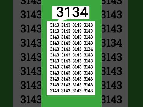 How Fast Did You Spot 3134 Fypviralシ Fypviral Fyp Iqtest Shorts Eymath