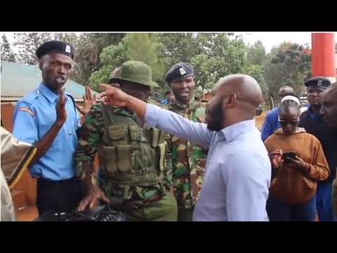 UNAZIMIA NANI MIC TOKA HAPA GATUNDU SOUTH MP GG KAGOMBE NEARLY SLAPS A POLICE OFFICER UNAZIMIA NANI MIC TOKA HAPA GATUNDU SOUTH MP GG KAGOMBE NEARLY SLAPS A POLICE OFFICER