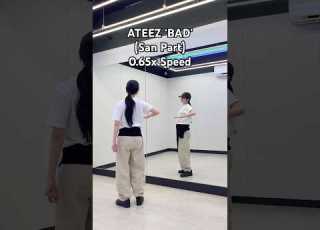  ATEEZ BAD San Part Dance Tutorial 0 65x Speed ATEEZ 에이티즈 BAD Yu Kagawa