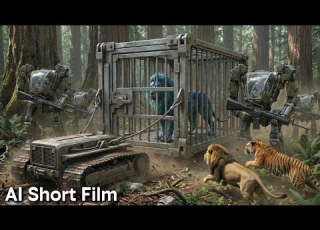 Simba Shere Khan Save Pandora War Against Human Invasion AI Short Film