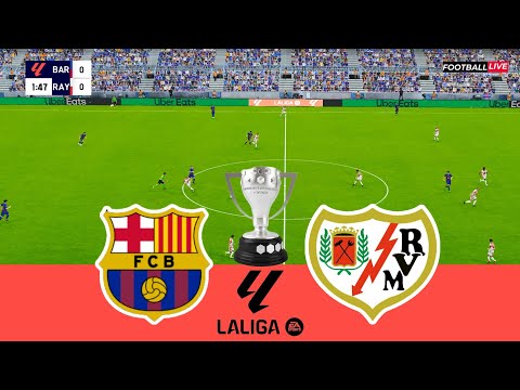 ملخص مباراة برشلونة ورايو فاليكانو تصفيات الدوري الإسباني محاكاة توقع