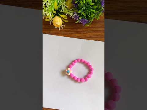 Beautiful Clay Bracelet Making Step By Step Cute Clay Craft Youtubeshorts Diy Trending Bracelet