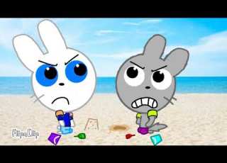 Chinchilla And Rabbit Are Building A Sandcastle Pango And Friends