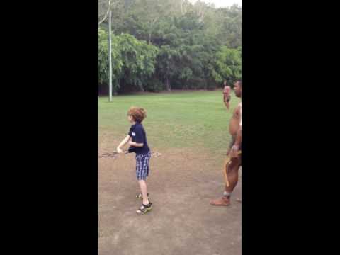 Throwing The Boomerang With Aborigines