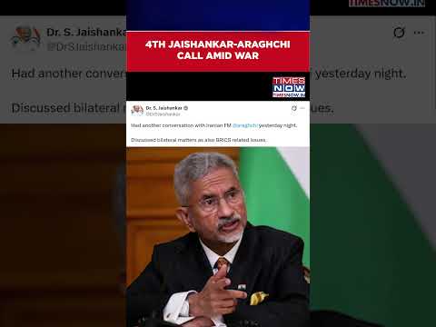 EAM Jaishankar Speaks To Iranian FM Araghchi For Fourth Time Israel Iran War Shorts EAM Jaishankar Speaks To Iranian FM Araghchi For Fourth Time Israel Iran War Shorts